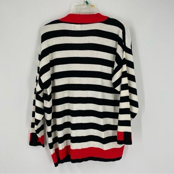 Valbona Women’s V Neck Striped Button Front Cardigan size XL - Picture 3 of 5